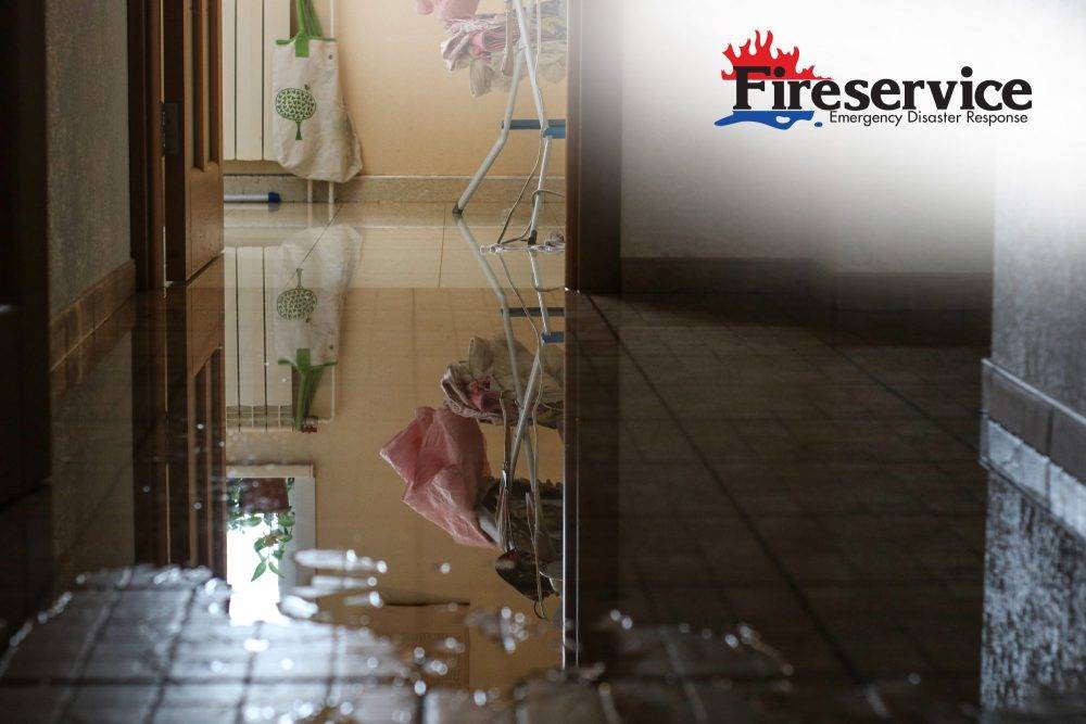 Water flooding a home.