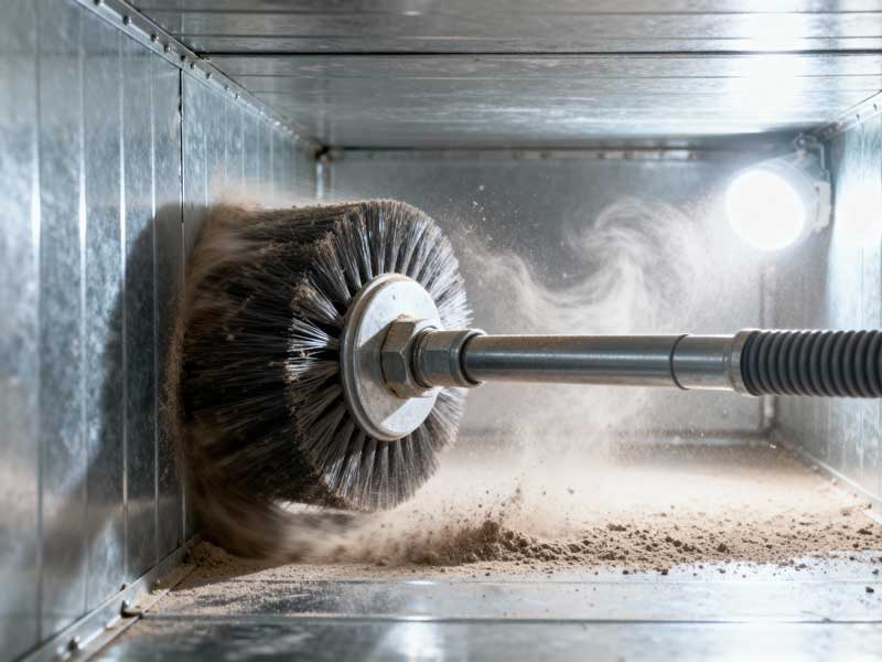 Air Duct Getting Cleaned
